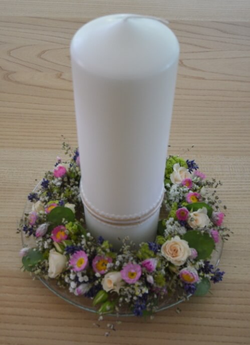 Hochzeitdeko Kerze
